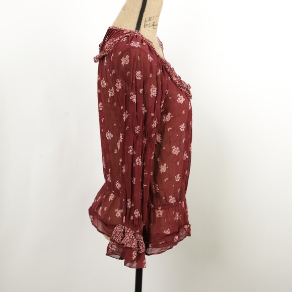 Joie Adrielle 100% Silk Floral top size xs - Picture 5 of 11